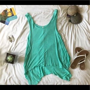 Bozzolo Teal Waterfall Top